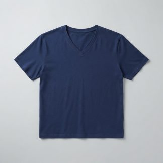Gift Navy Cotton-Modal V-Neck Tee
