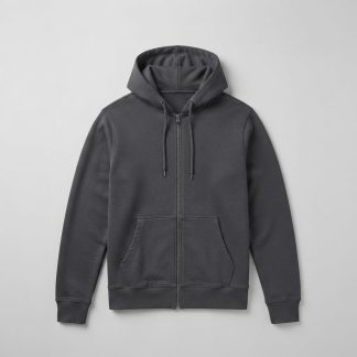 Archive Charcoal Heavyweight Jersey Zip Hoodie